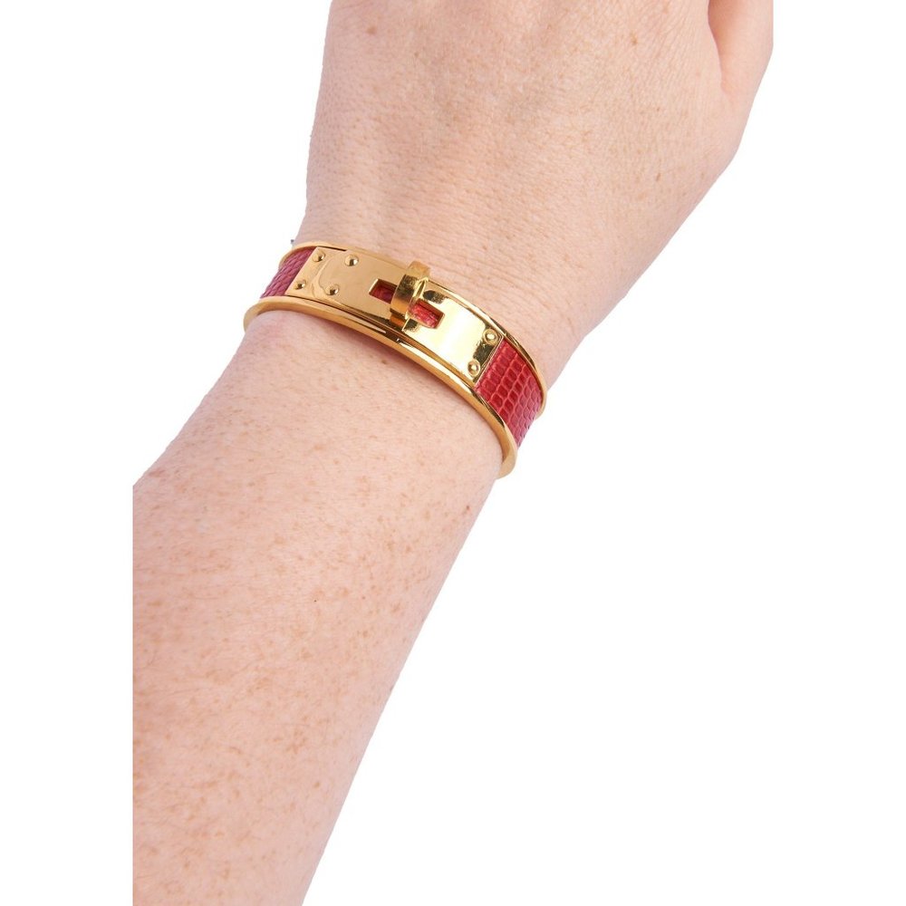 Authentic Hermès Vintage Kelly Lizard Cuff - Picture 10 of 10